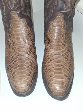 Dan Post Brown Exotic Leather Western Boots